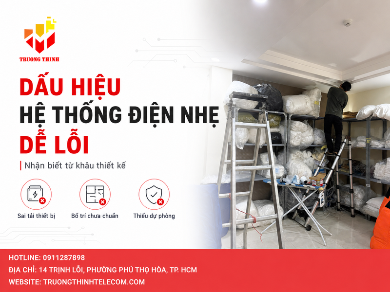 Dấu hiệu nhận biết hệ thống điện nhẹ dễ lỗi ngay từ khâu thiết kế