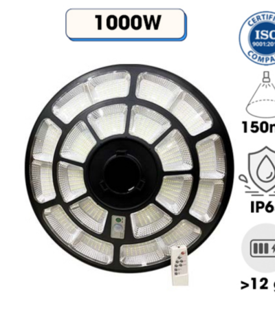 Đèn đường UFO năng lượng mặt trời JD 1000W Poly-3 pin