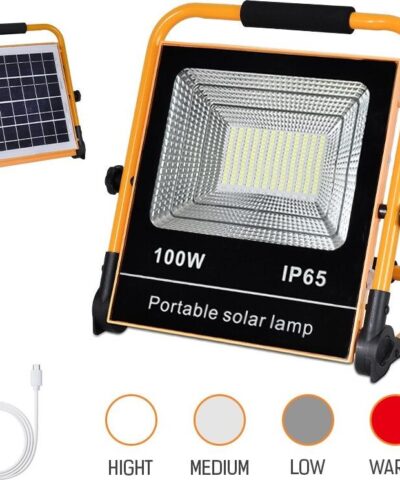 Đèn sạc cầm tay năng lượng mặt trời 100W