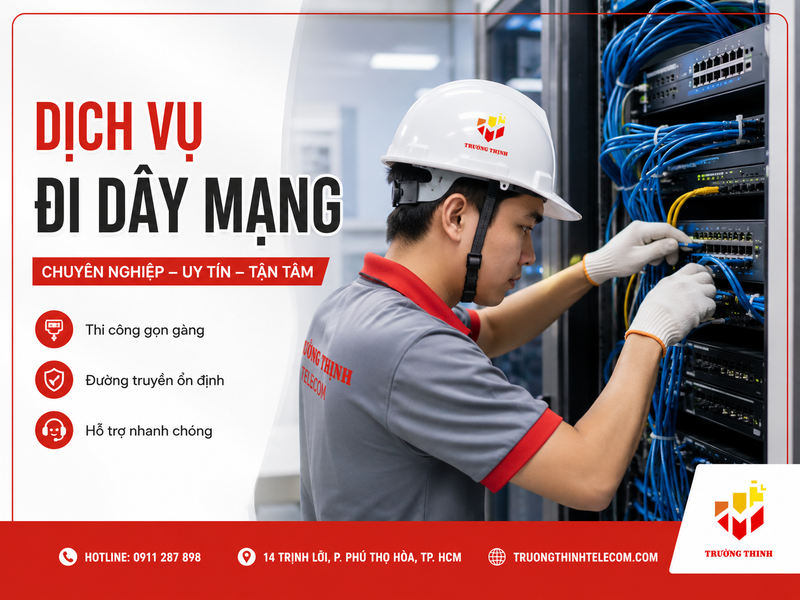 Dịch vụ đi dây mạng – Kéo mạng LAN tận nơi giá Tốt tại TP.HCM