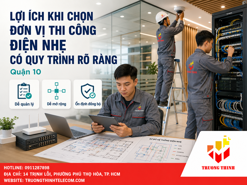Lợi ích khi chọn đơn vị thi công điện nhẹ có quy trình rõ ràng