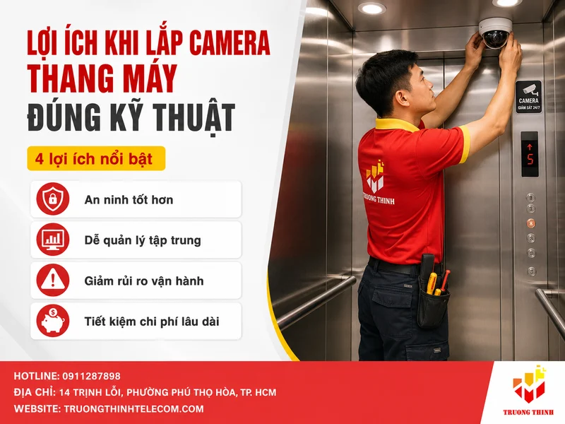 Lợi ích khi triển khai camera trong thang máy đúng kỹ thuật