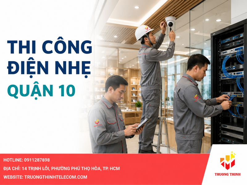 Thi công điện nhẹ quận 10 chuyên nghiệp chỉ từ 189K tại TP.Hồ Chí Minh