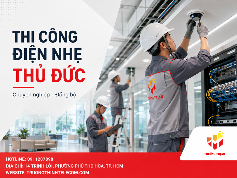 Thi công điện nhẹ Thủ Đức theo nhu cầu thực tế cho từng công trình