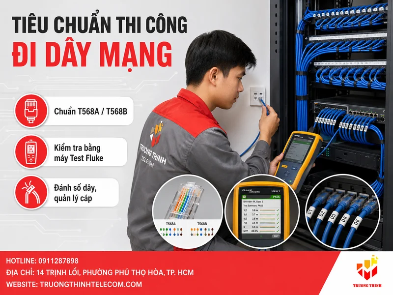 Tiêu Chuẩn Thi Công Đi Dây Mạng