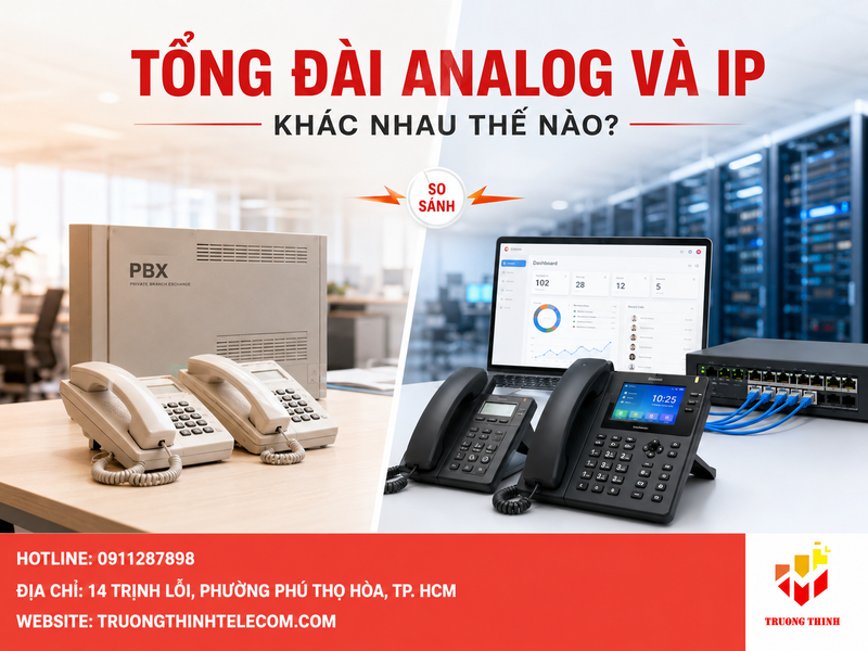 Tổng đài Analog và IP khác nhau