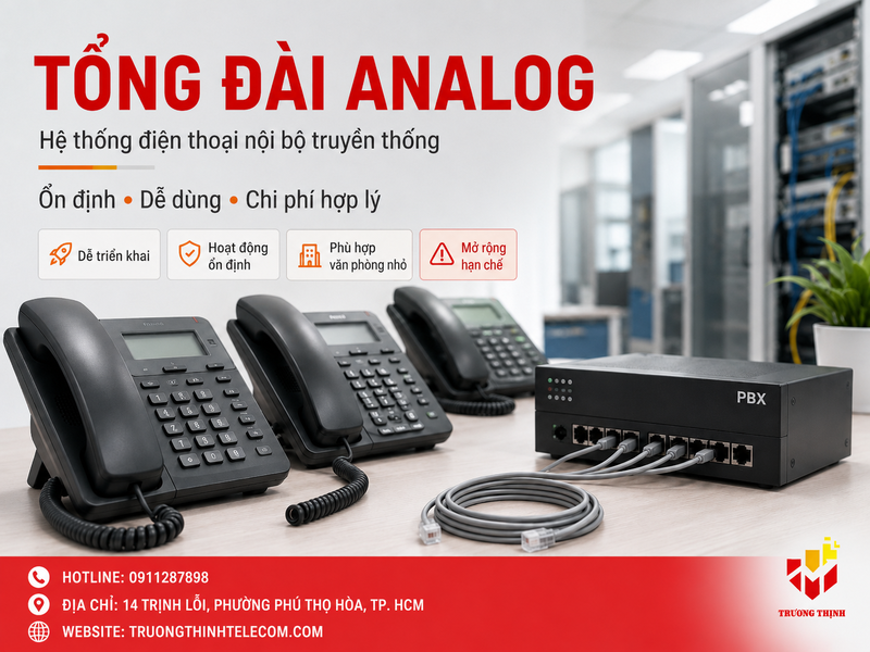 Tổng quan về tổng đài Analog: Đặc điểm, ưu điểm và hạn chế khi triển khai